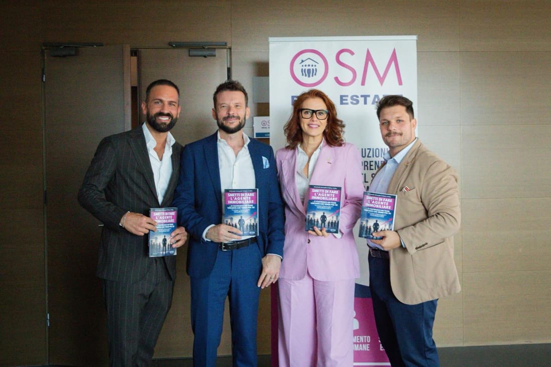 Michaela Gariboldi, Maurizio Crepaldi, Rami Nazha e Andrea Sdao con il libro Smetti di fare l'agente immobiliare